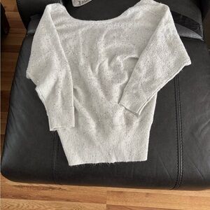 White House Black Market Off-the-Shoulder Speckled Sweater